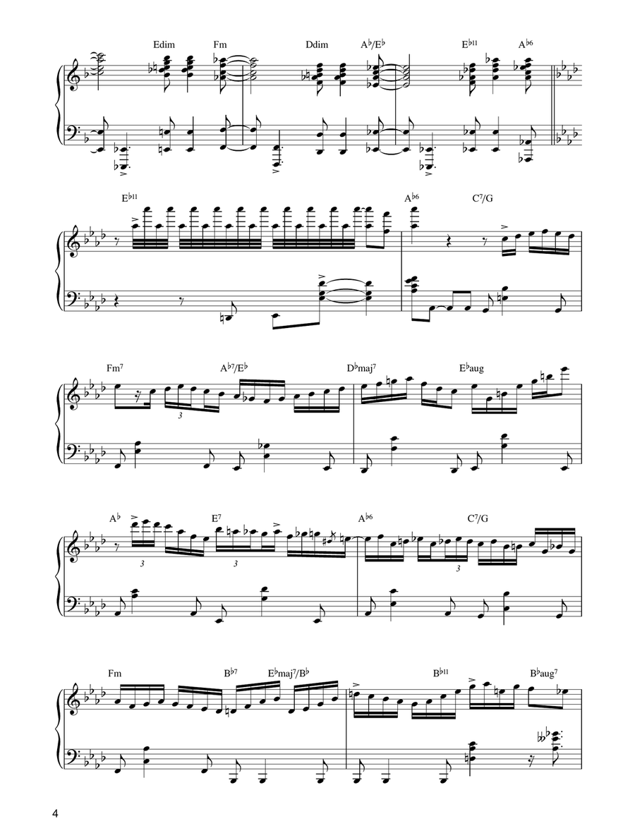 I Wish I Knew How It Would Feel To Be Free Piano Solo scores gallery preview page 4