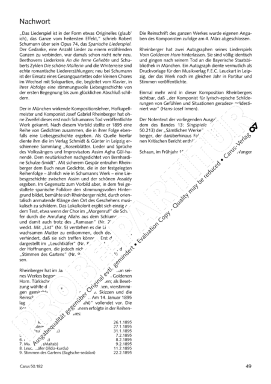Vom Goldenen Horn 4-Part scores gallery preview page 52