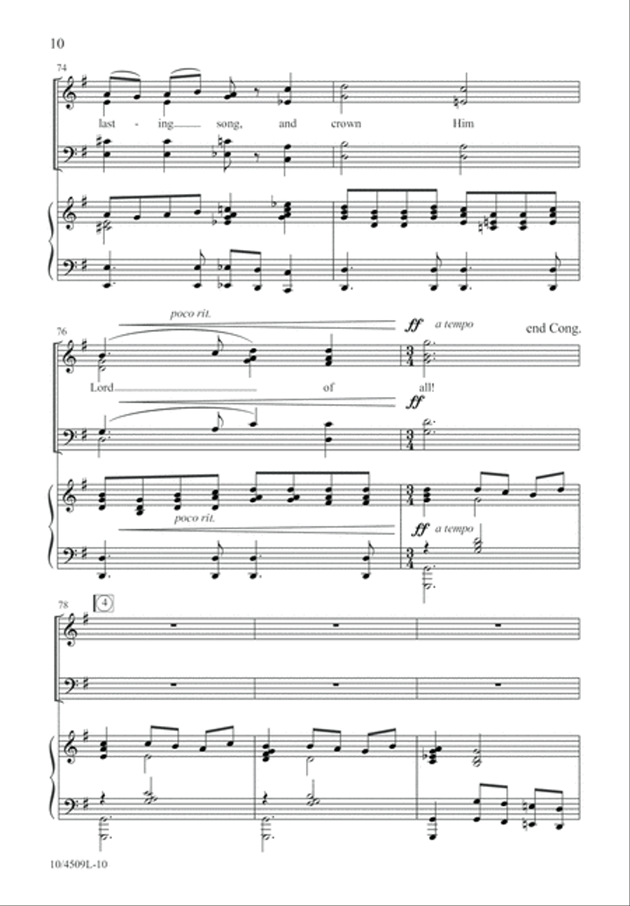 Crown Him Lord of All! 4-Part scores gallery preview page 11