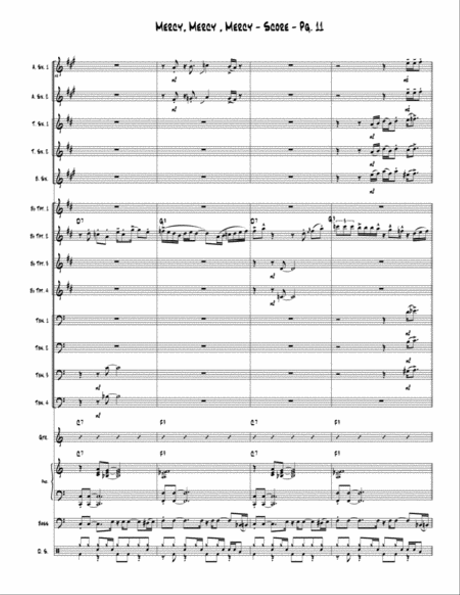 Mercy, Mercy, Mercy Mercy, Mercy, Mercy Jazz Ensemble scores gallery preview page 12