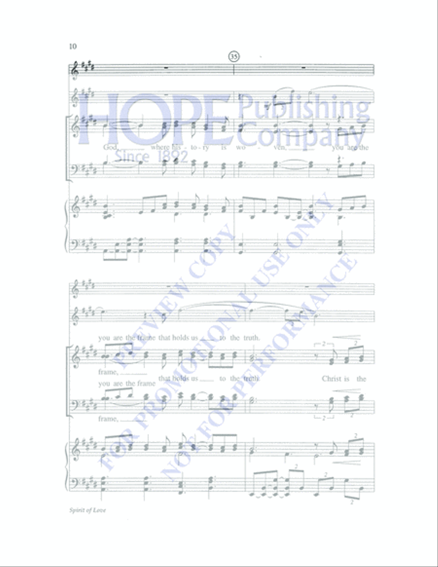 Spirit of Love 4-Part scores gallery preview page 10