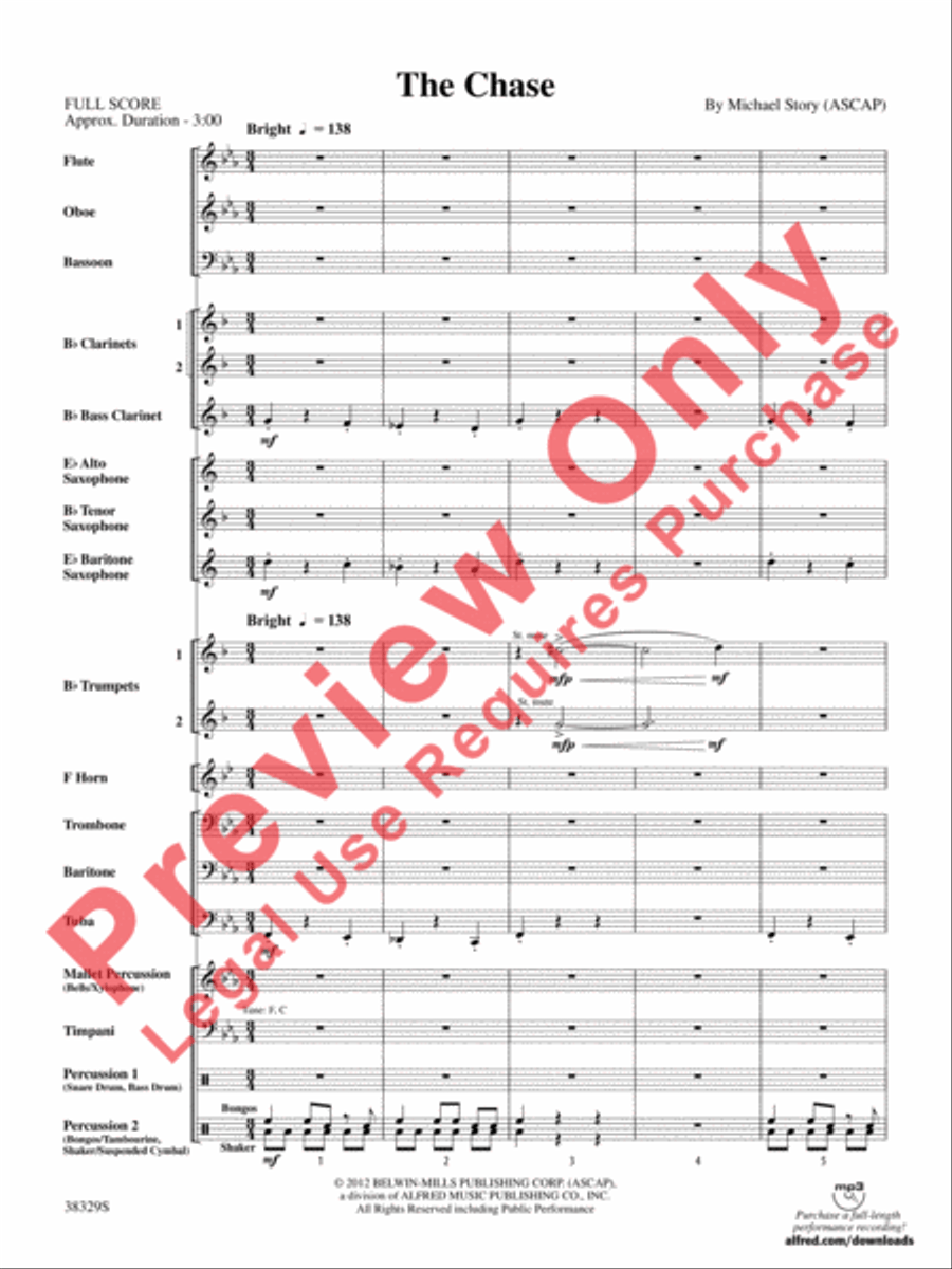 The Chase The Chase Concert Band scores gallery preview page 3
