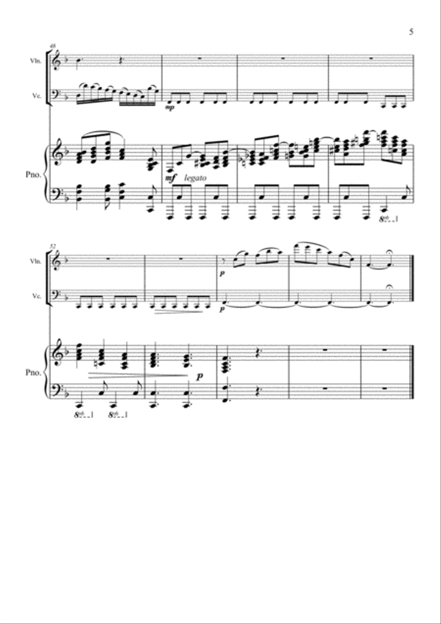 Berceuse Berceuse Piano Trio scores gallery preview page 5