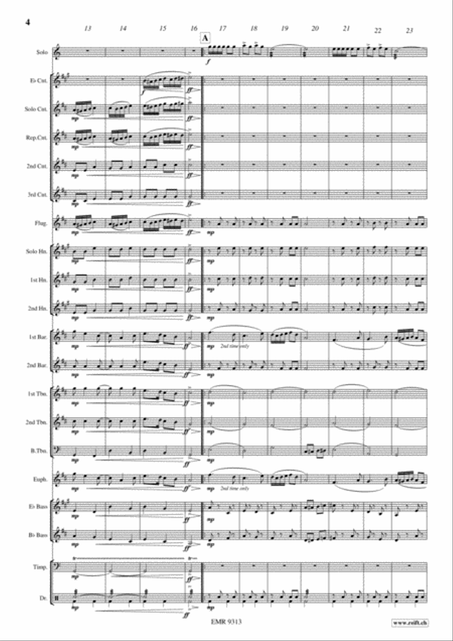 Xylophone In The Limelight Brass Band scores gallery preview page 5