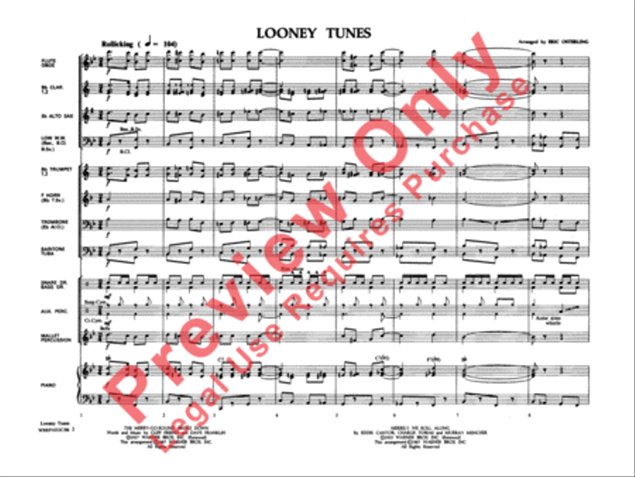 Looney Tunes Concert Band scores gallery preview page 3