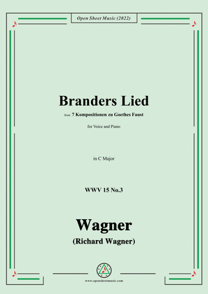 Book cover for R. Wagner-Branders Lied,WWV 15 No.3,in C Major,for Voice and Piano