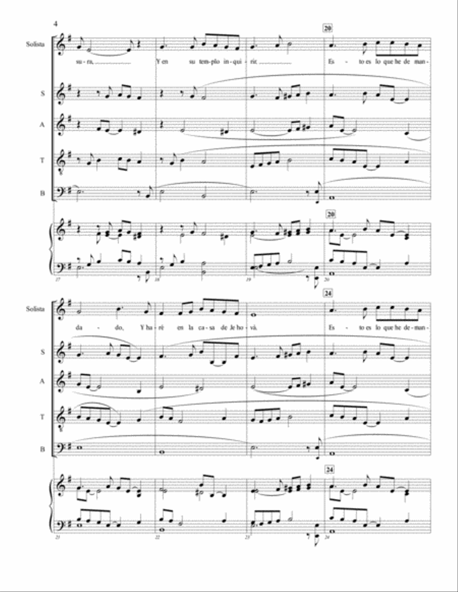Una cosa he demandado Una cosa he demandado 4-Part scores gallery preview page 4