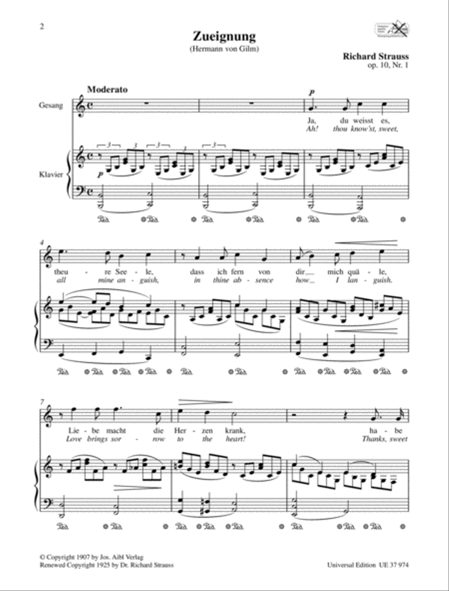 Eight Gedichte - High voice Chamber Music scores gallery preview page 2