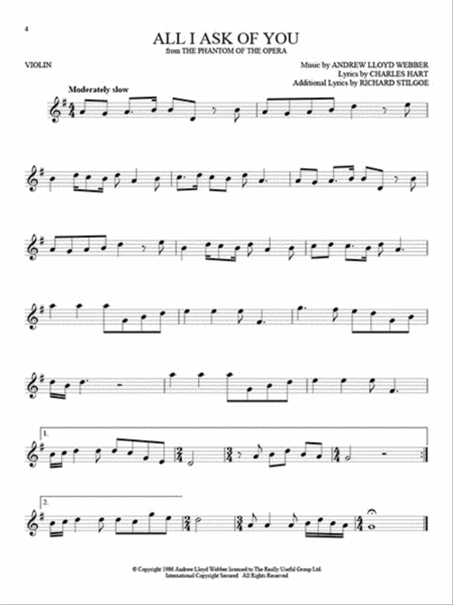 101 Broadway Songs for Violin Violin Solo scores gallery preview page 4