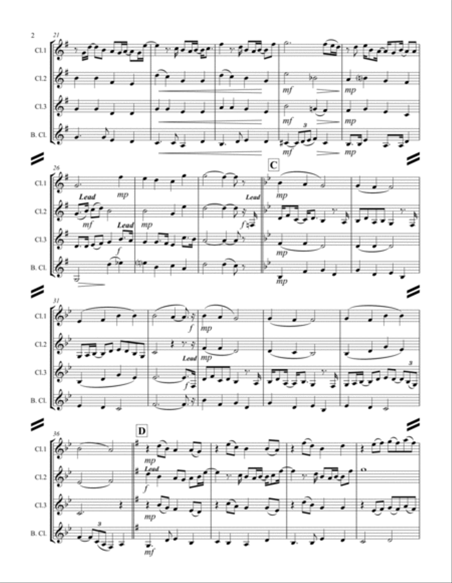 Grown-Up Christmas List Woodwind Ensemble scores gallery preview page 3
