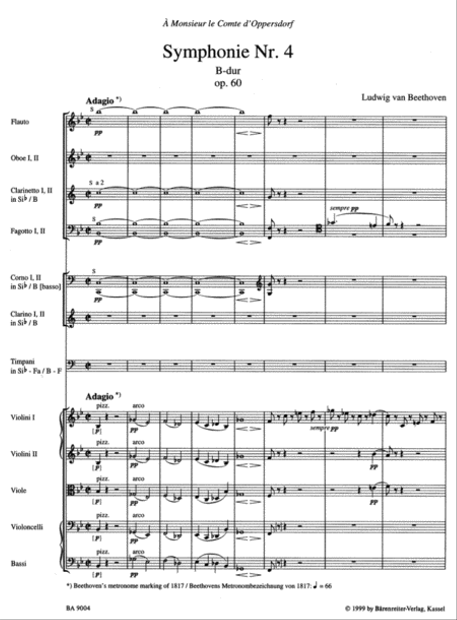 Symphony, No. 4 B flat major, Op. 60 Orchestra scores gallery preview page 2