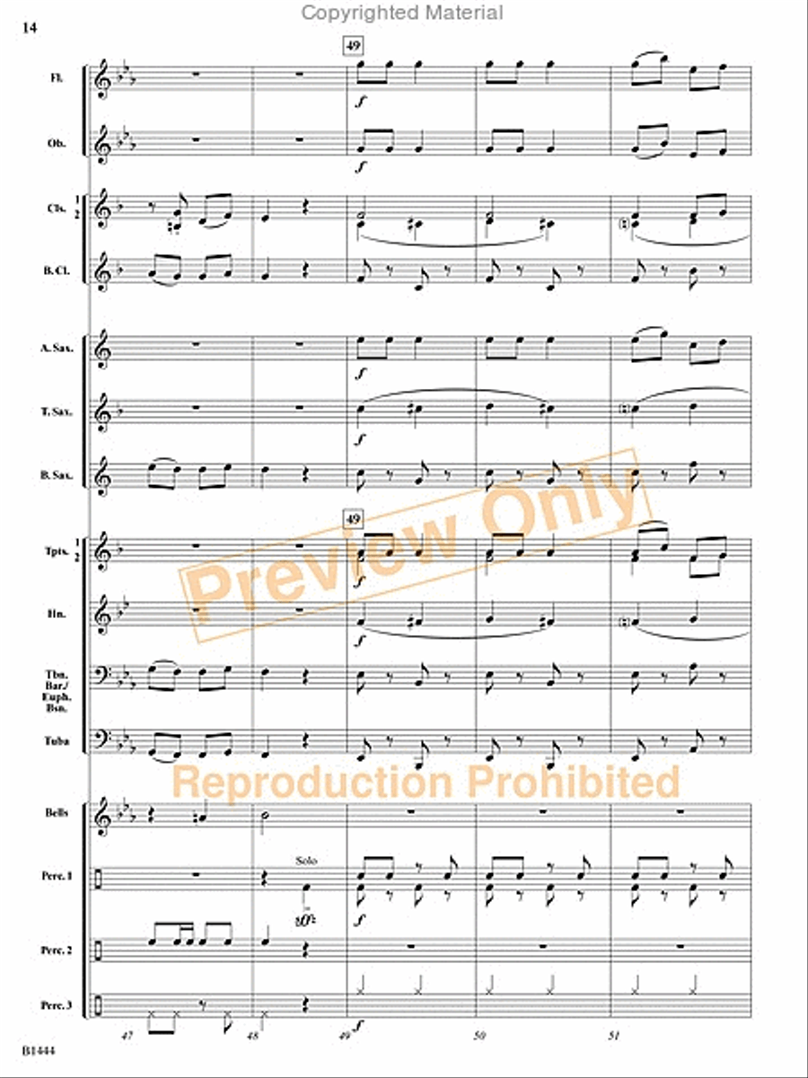 Tango Bells Concert Band scores gallery preview page 26