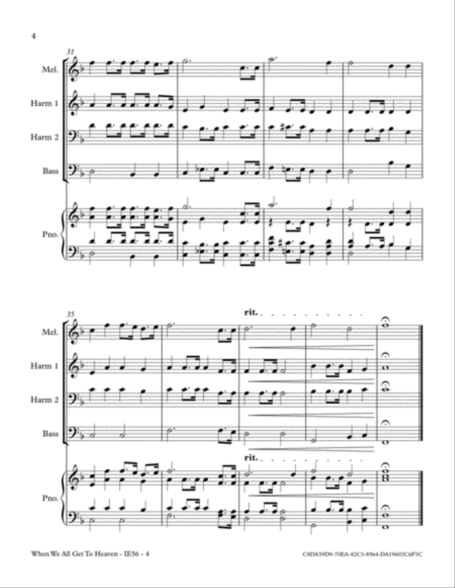 When We All Get To Heaven Small Ensemble scores gallery preview page 4