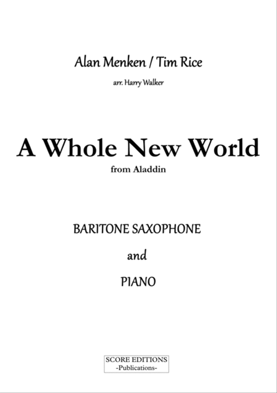 A Whole New World Baritone Saxophone scores gallery preview page 2