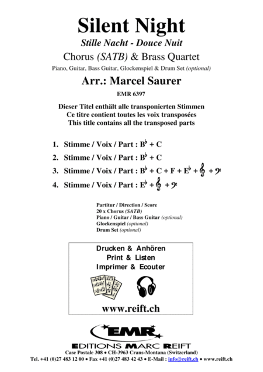 Silent Night Silent Night Brass Ensemble scores gallery preview page 2