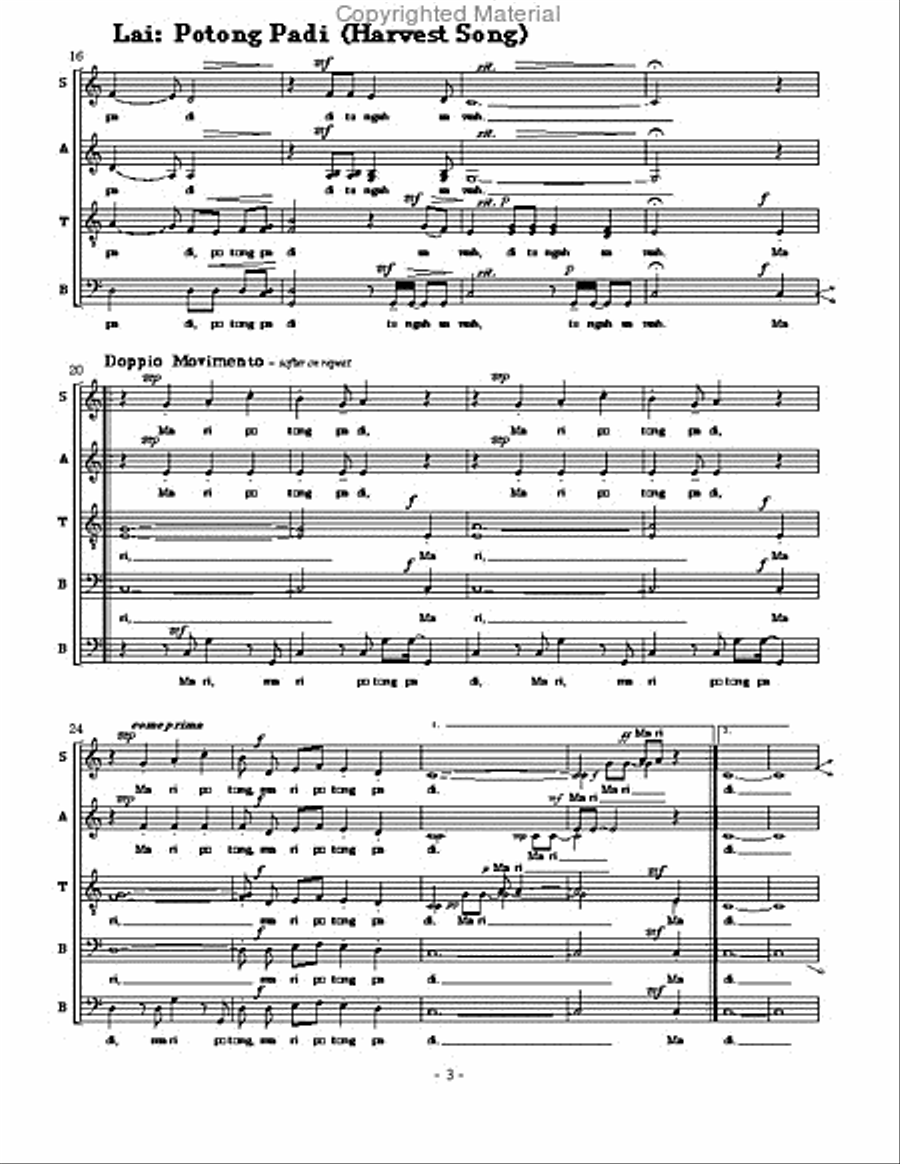 potong padi 4-Part scores gallery preview page 2