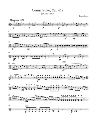 Comic Suite for solo viola, Op. 45a