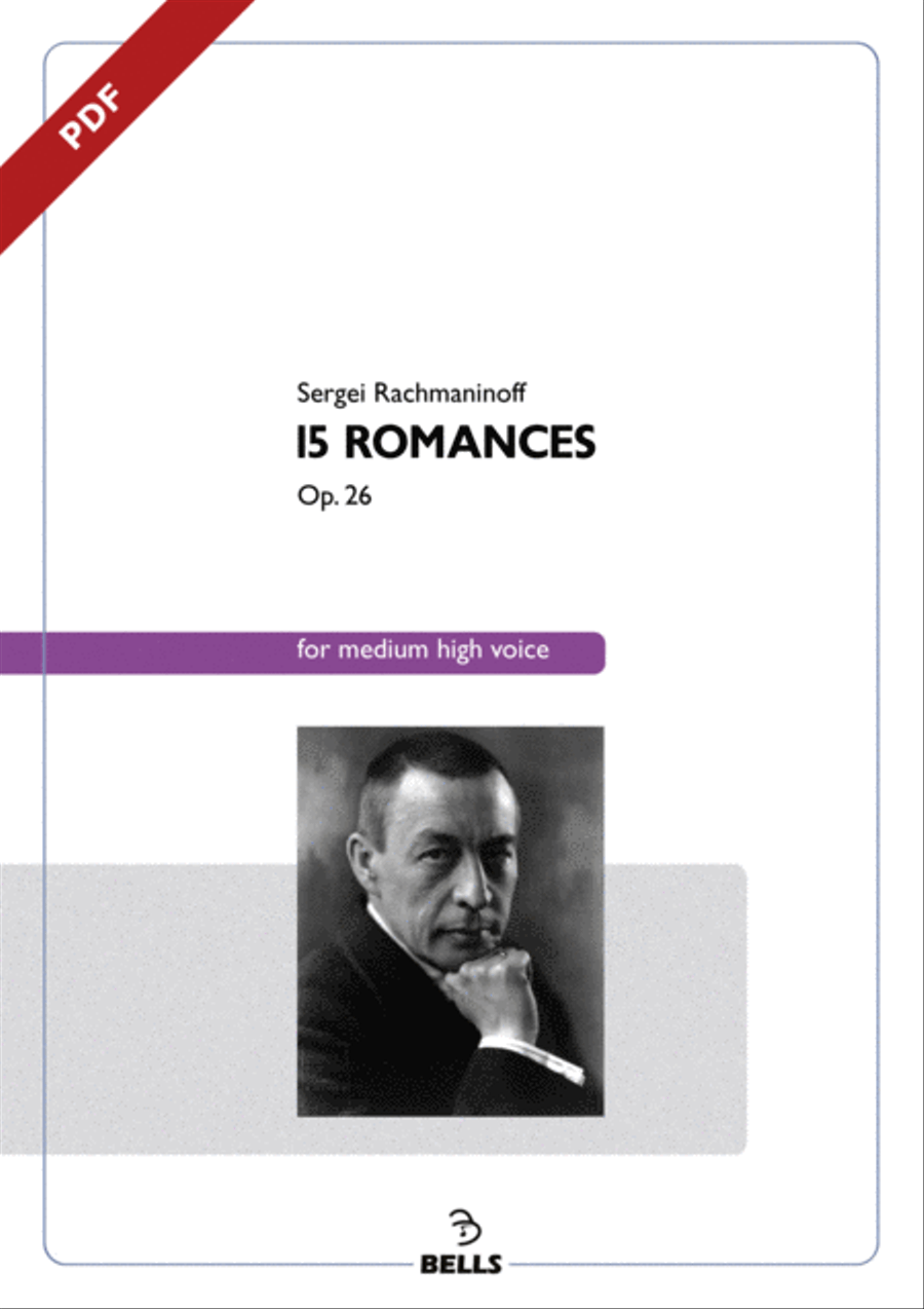 15 Romances, Op. 26 Medium-High Voice scores gallery preview page 1