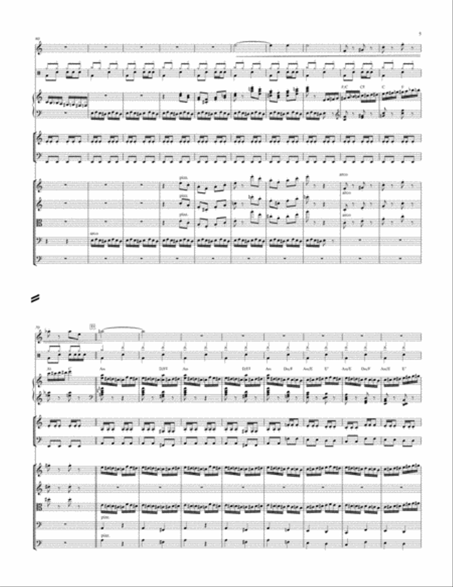FLIGHT OF THE BUMBLE-BEE for Electric Band and Strings Concert Band scores gallery preview page 5