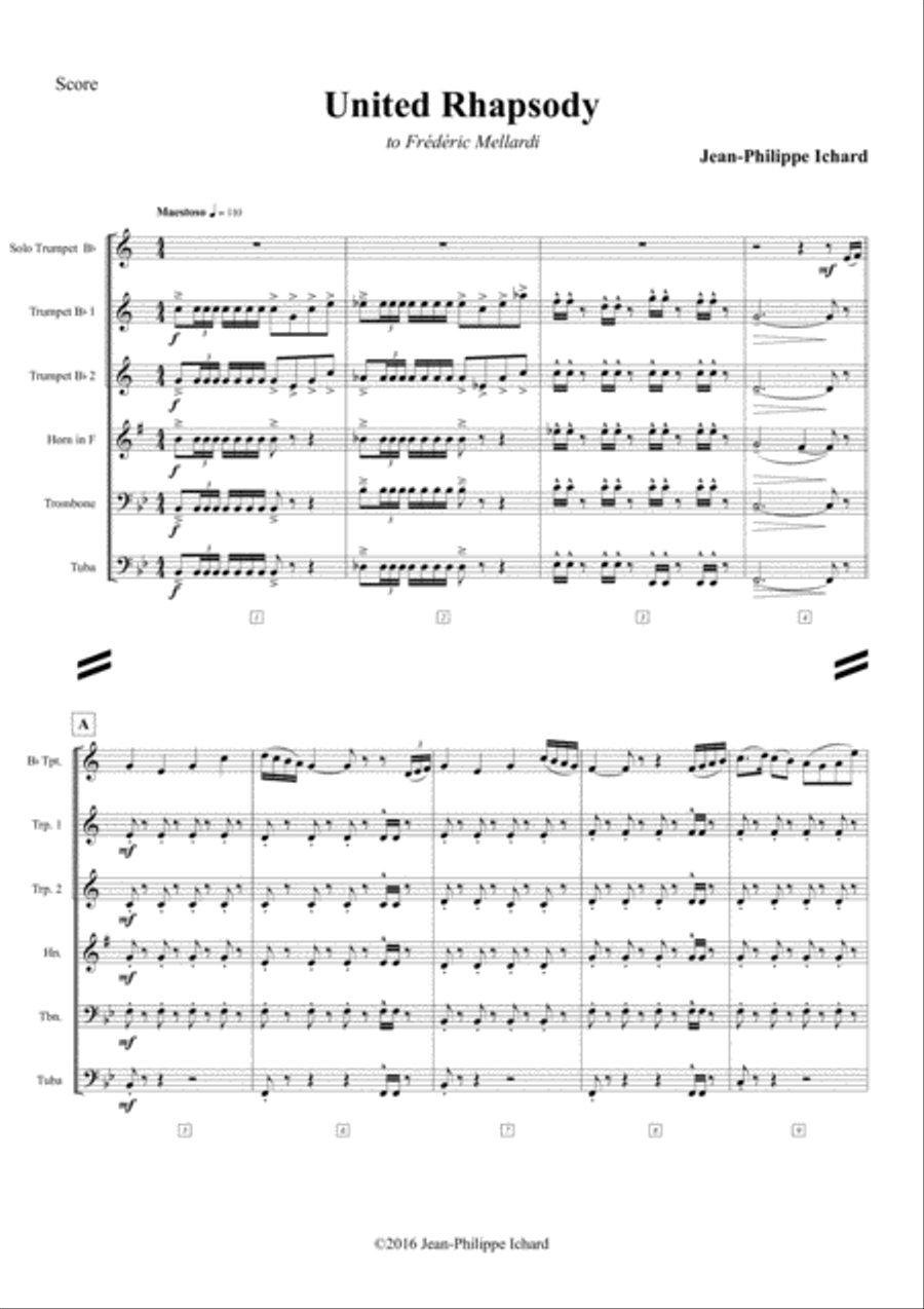 United Rhapsody Brass Ensemble scores gallery preview page 1