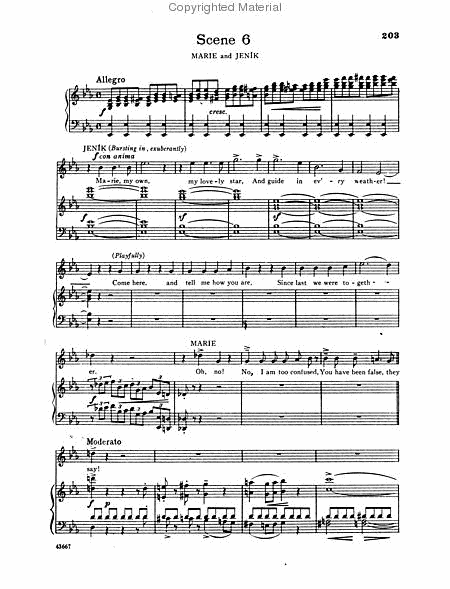 The Bartered Bride by Bedrich Smetana Voice - Sheet Music