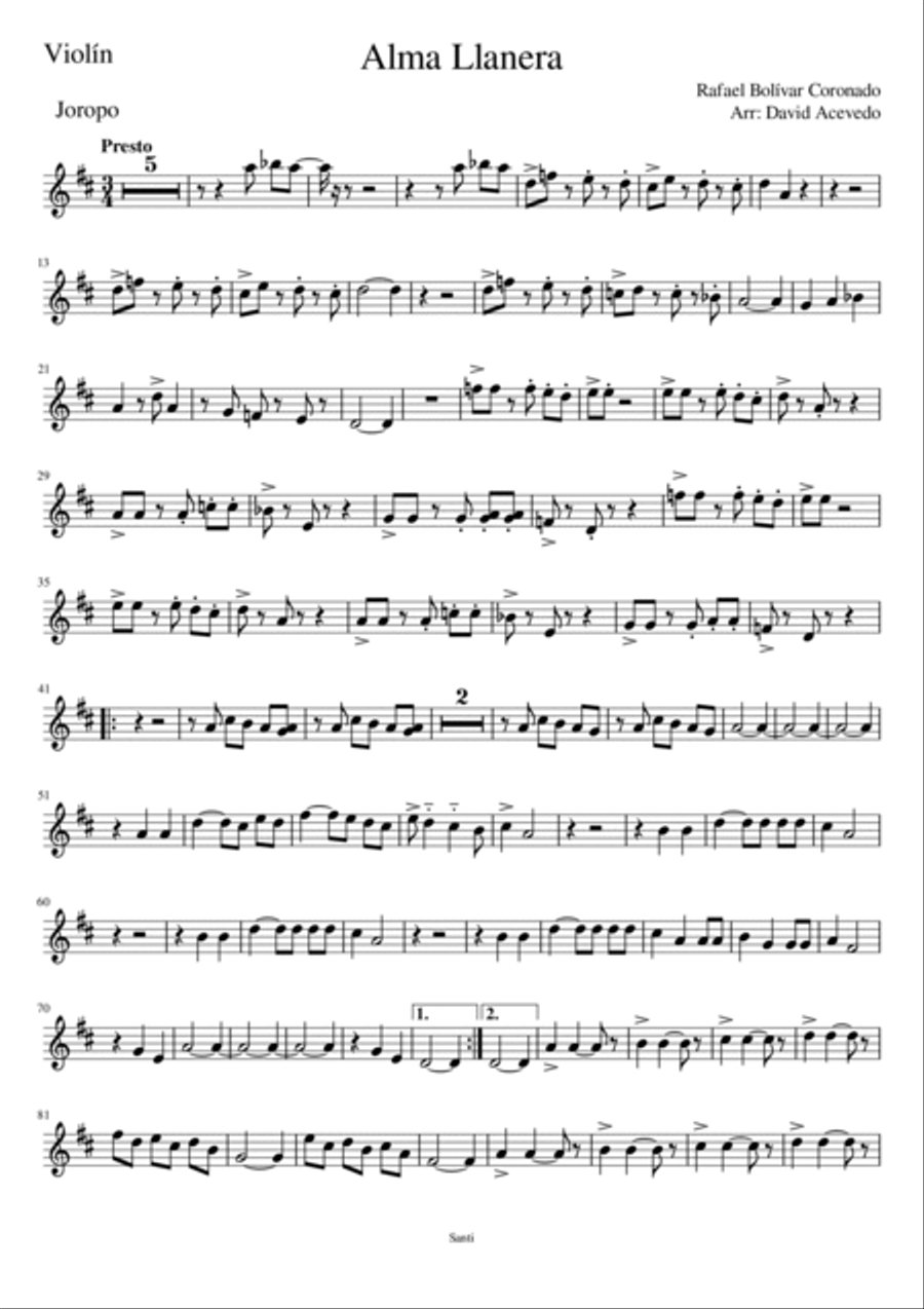 Alma Llanera Alma Llanera String Trio scores gallery preview page 6