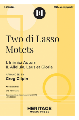 Book cover for Two di Lasso Motets