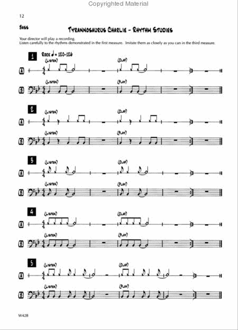 Standard of Excellence First Jazz Performance-Bass Concert Band scores gallery preview page 4
