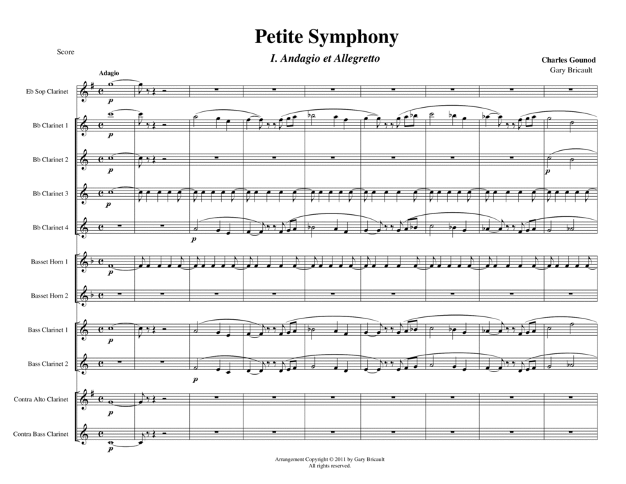 Petite Symphony Woodwind Ensemble scores gallery preview page 1