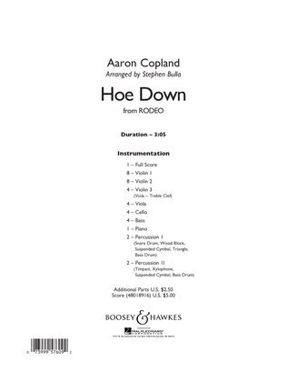 Book cover for Hoe Down - Conductor Score (Full Score)