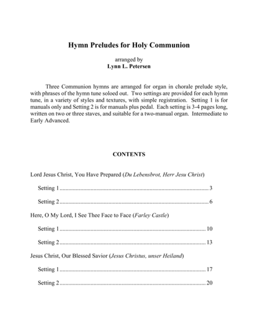 Hymn Preludes for Holy Communion image number null