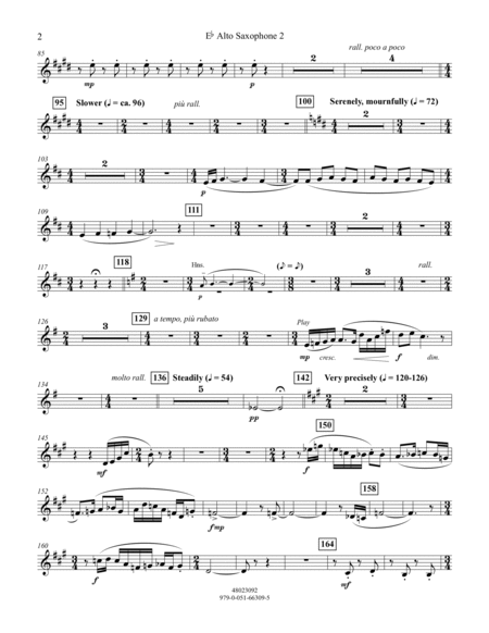 An American Tapestry (for Wind Ensemble) - Eb Alto Saxophone 2