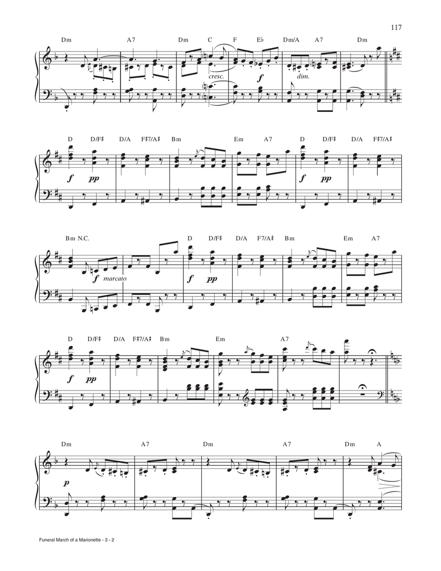 Funeral March Of A Marionette (arr. Dan Coates) Piano Solo scores gallery preview page 2