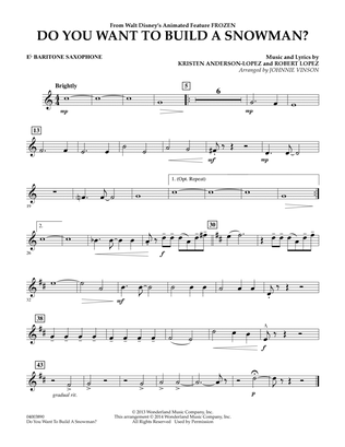 Book cover for Do You Want to Build a Snowman? (from Frozen) (arr. Johnnie Vinson) - Eb Baritone Saxophone