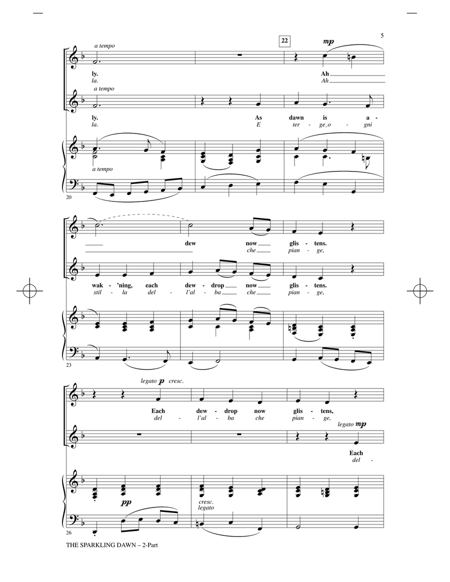 The Sparkling Dawn (Gia Il Sole Dal Gange) 2-Part scores gallery preview page 3