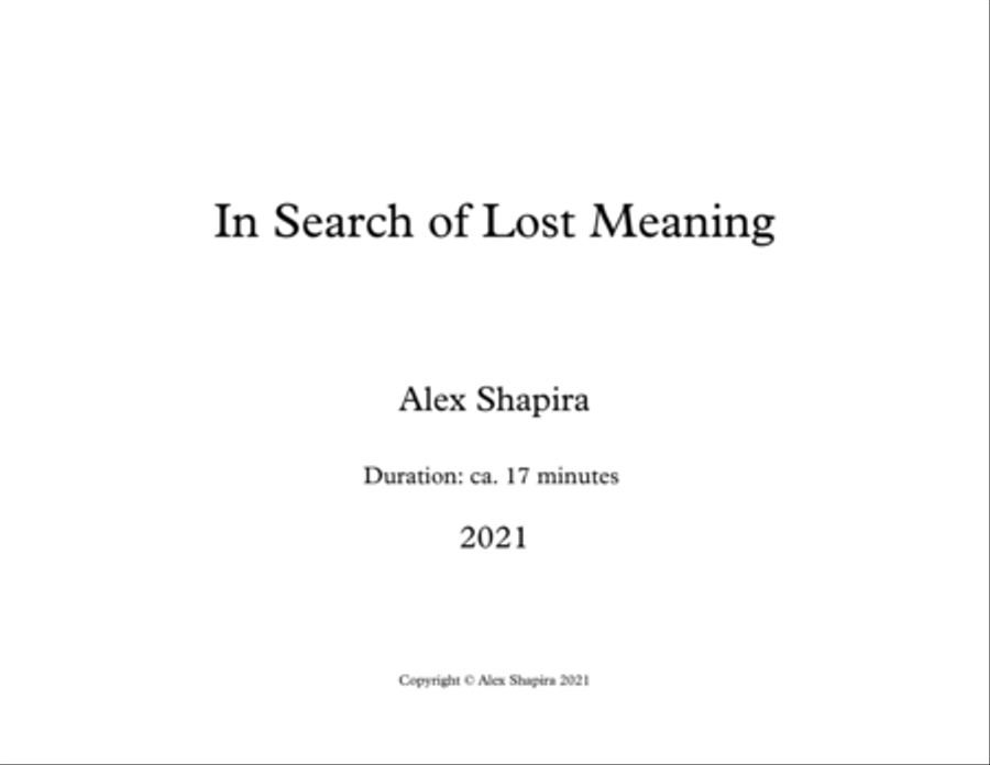 In Search of Lost Meaning Piano Solo scores gallery preview page 2