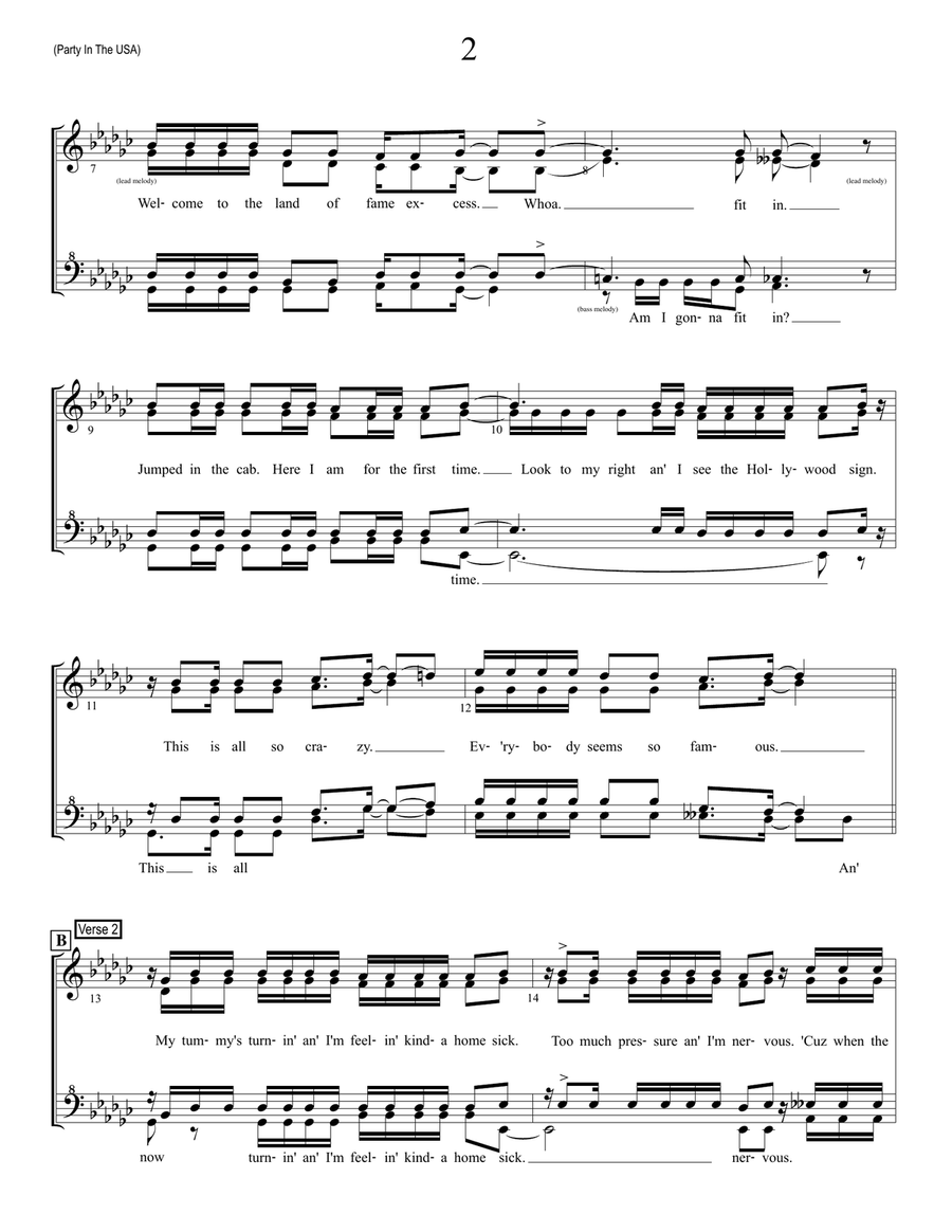 Party In The U.s.a. SSAA scores gallery preview page 2