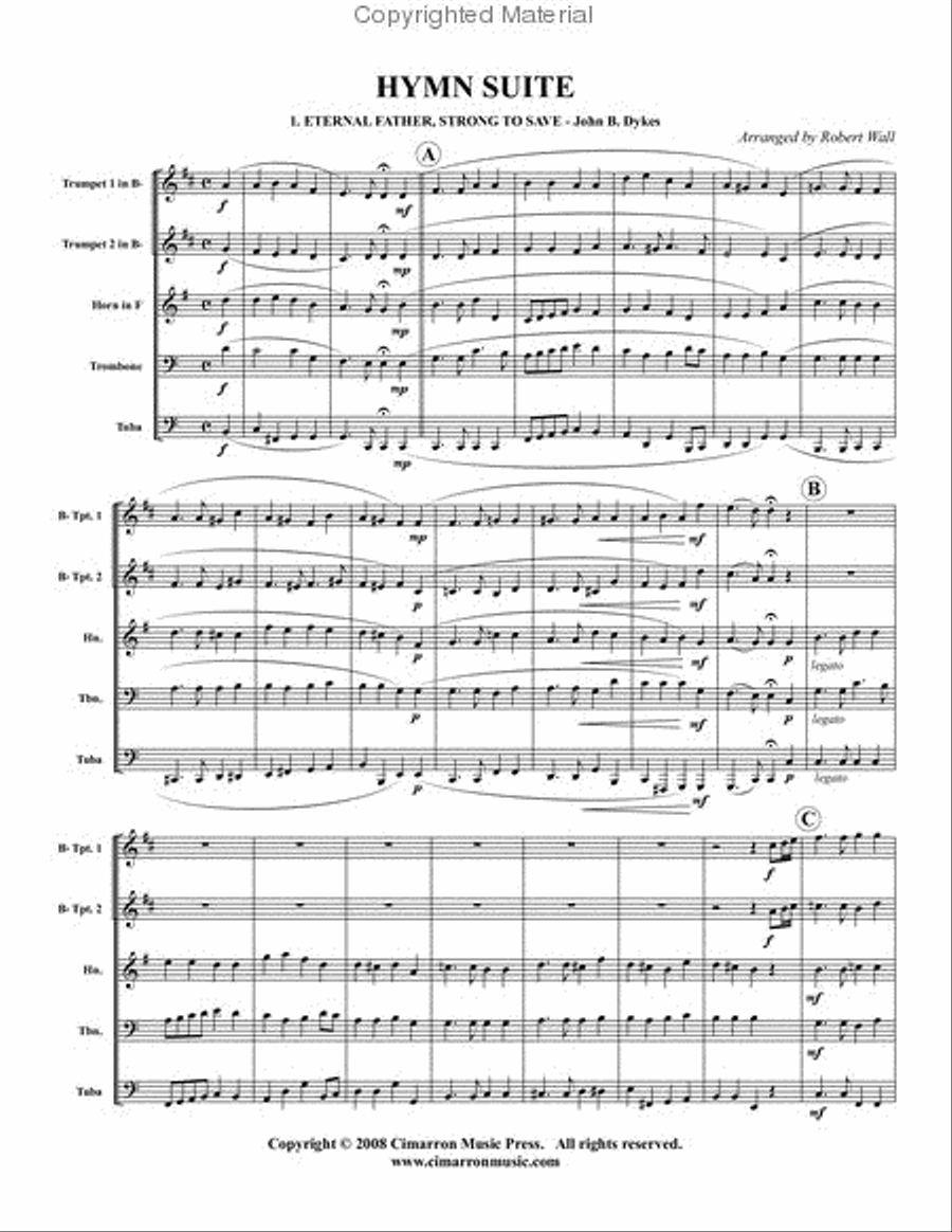 Hymn Suite Brass Quintet scores gallery preview page 2