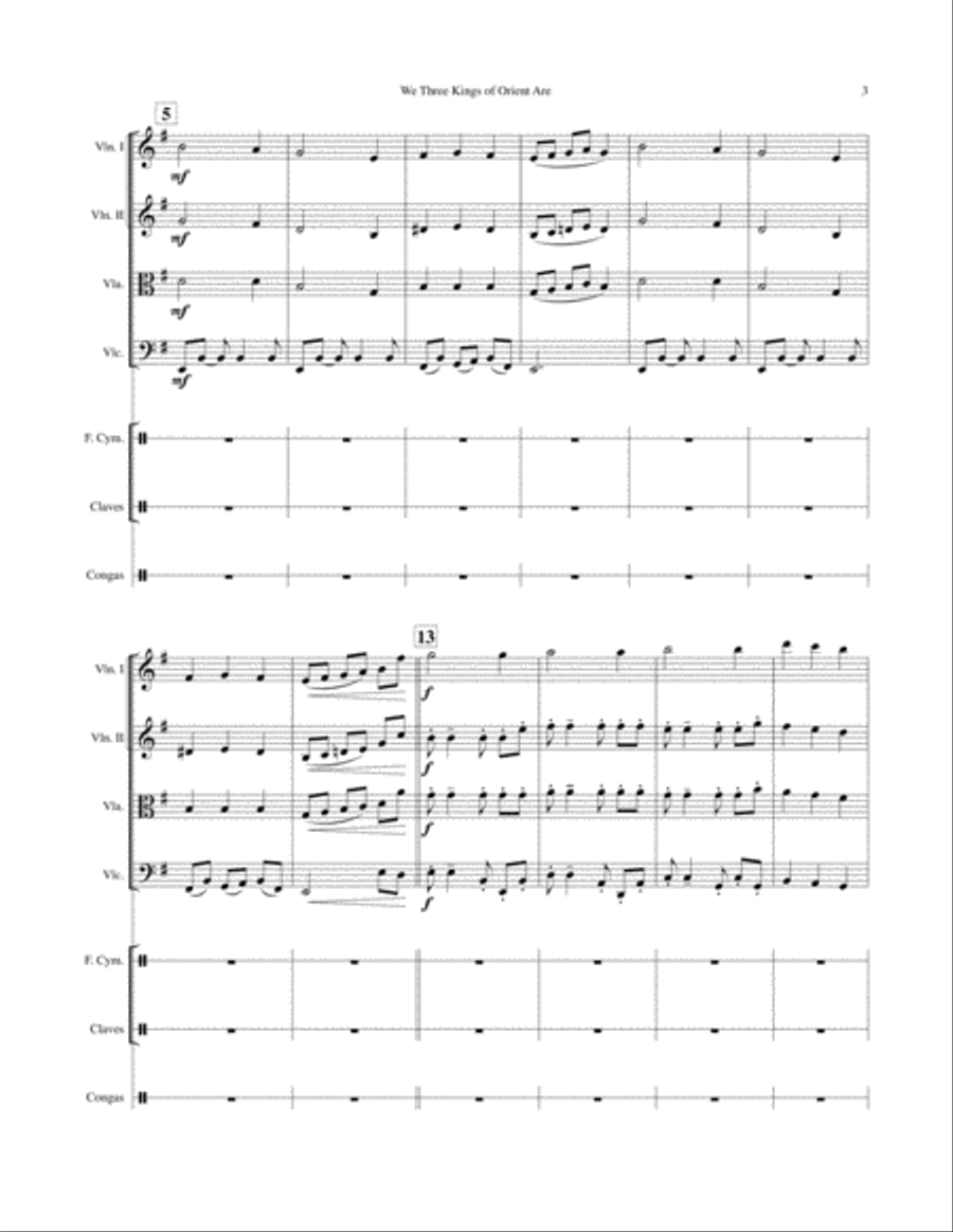 We Three Kings Of Orient Are Set of Parts scores gallery preview page 3