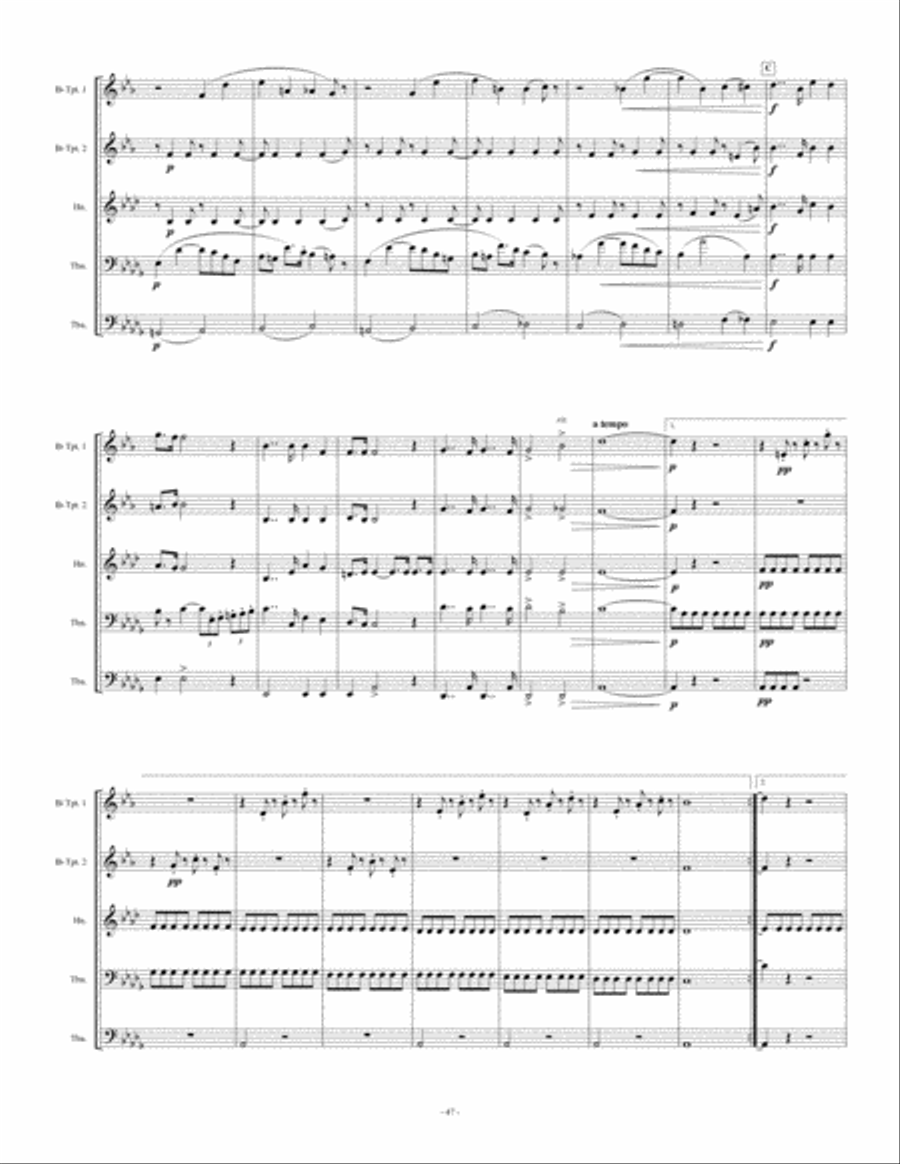 Quintet No. 3 Brass Quintet scores gallery preview page 4