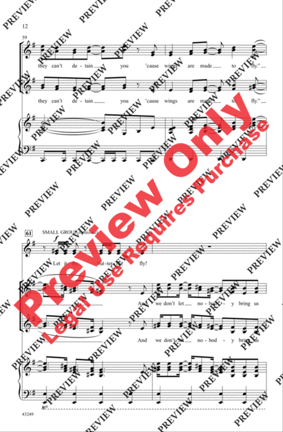Wings Women's Choir scores gallery preview page 12