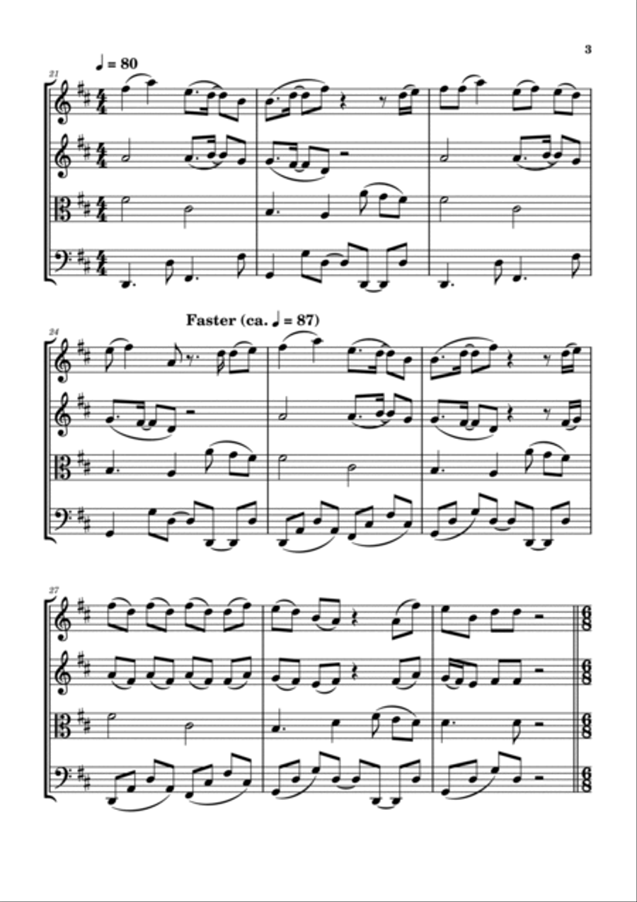 1 Step Forward, 3 Steps Back String Quartet scores gallery preview page 3