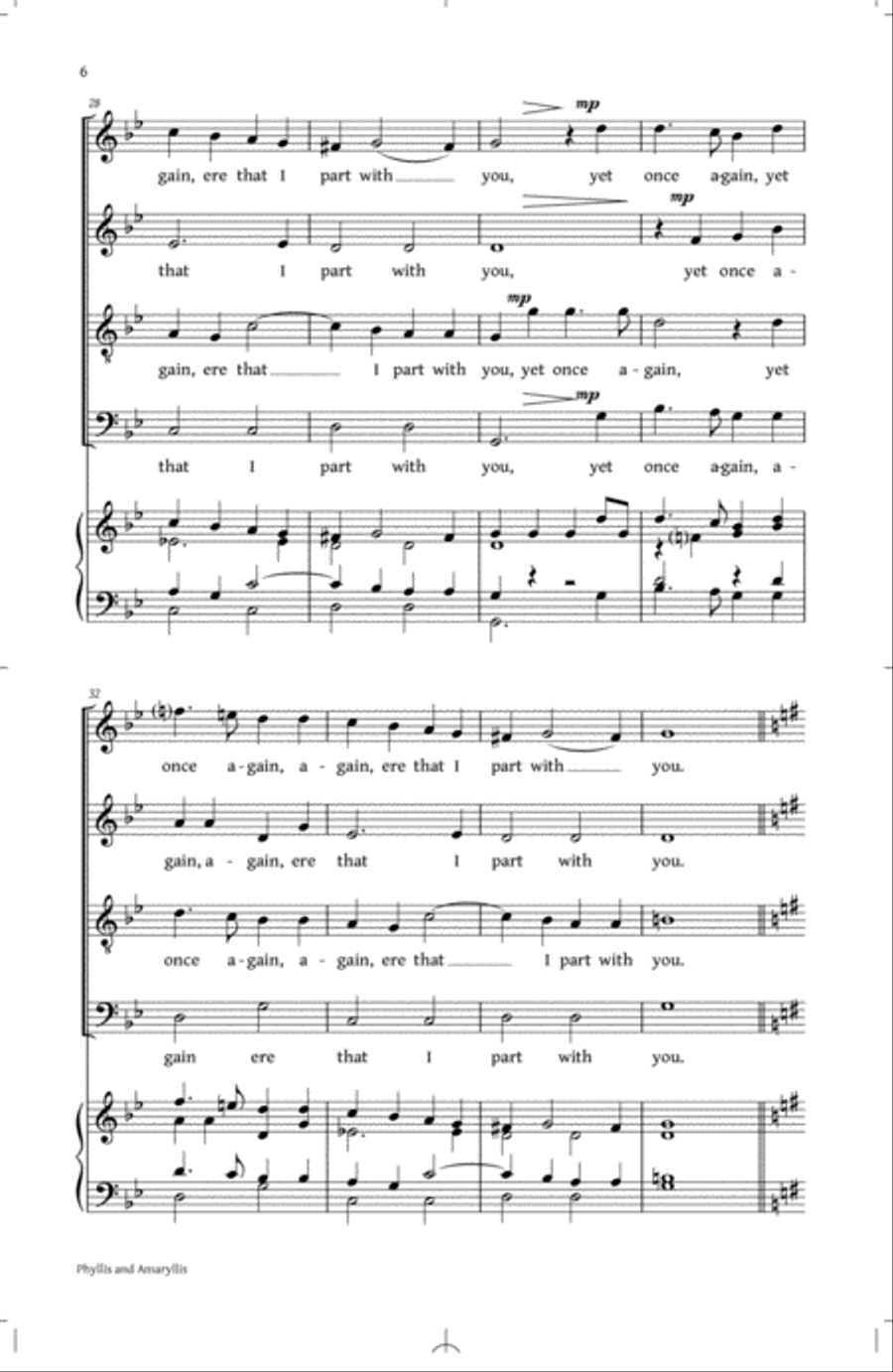 Phyllis And Amaryllis SATB Madrigal Collection 4-Part scores gallery preview page 4