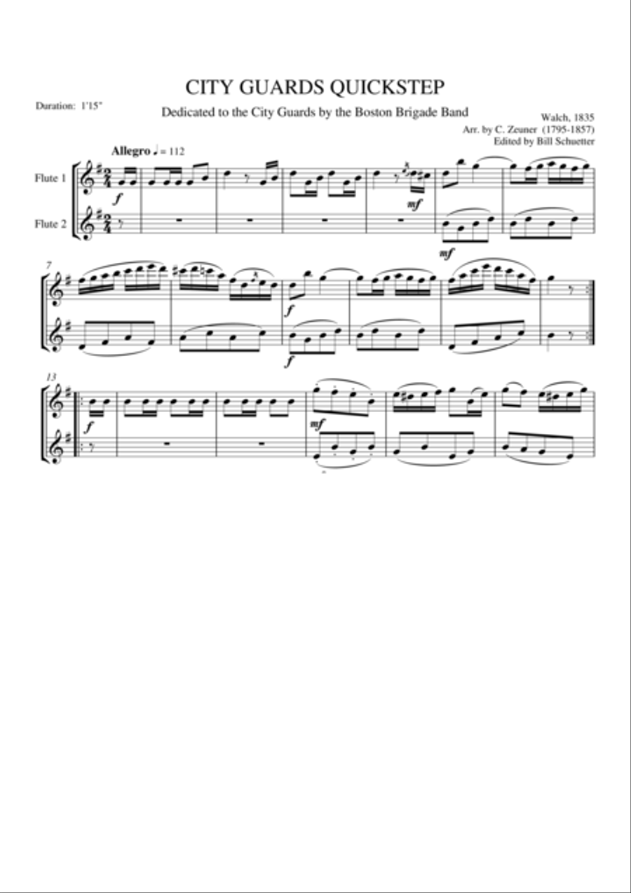 City Guards Quickstep Flute Duet scores gallery preview page 2