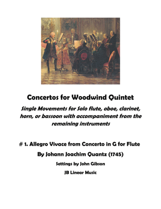 Allegro Vivace - Concerto in G for Flute - set for woodwind quintet
