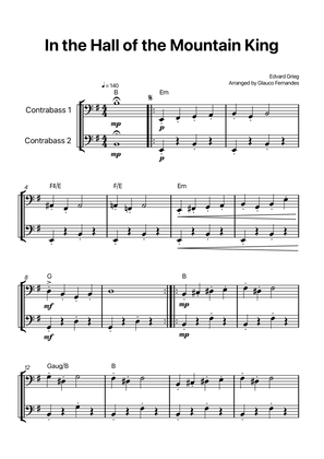 In the Hall of the Mountain King - Double Bass Duet with Chord Notations