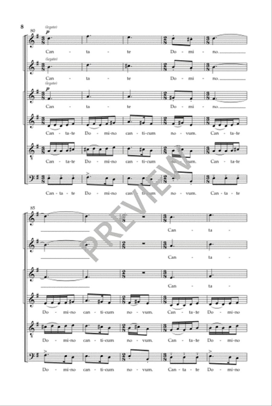 Cantate Domino - SSAATTB Choir scores gallery preview page 9
