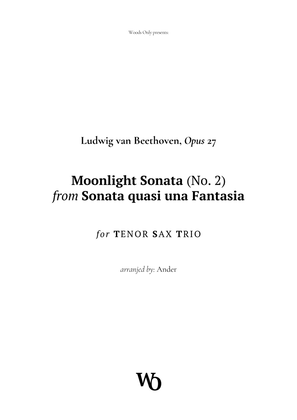 Book cover for Moonlight Sonata by Beethoven for Tenor Sax Trio