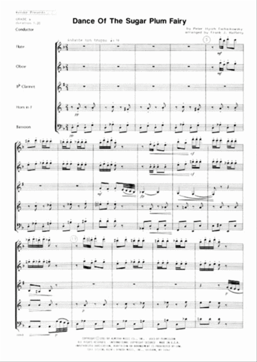 Dance Of The Sugar Plum Fairy Woodwind Quintet scores gallery preview page 2