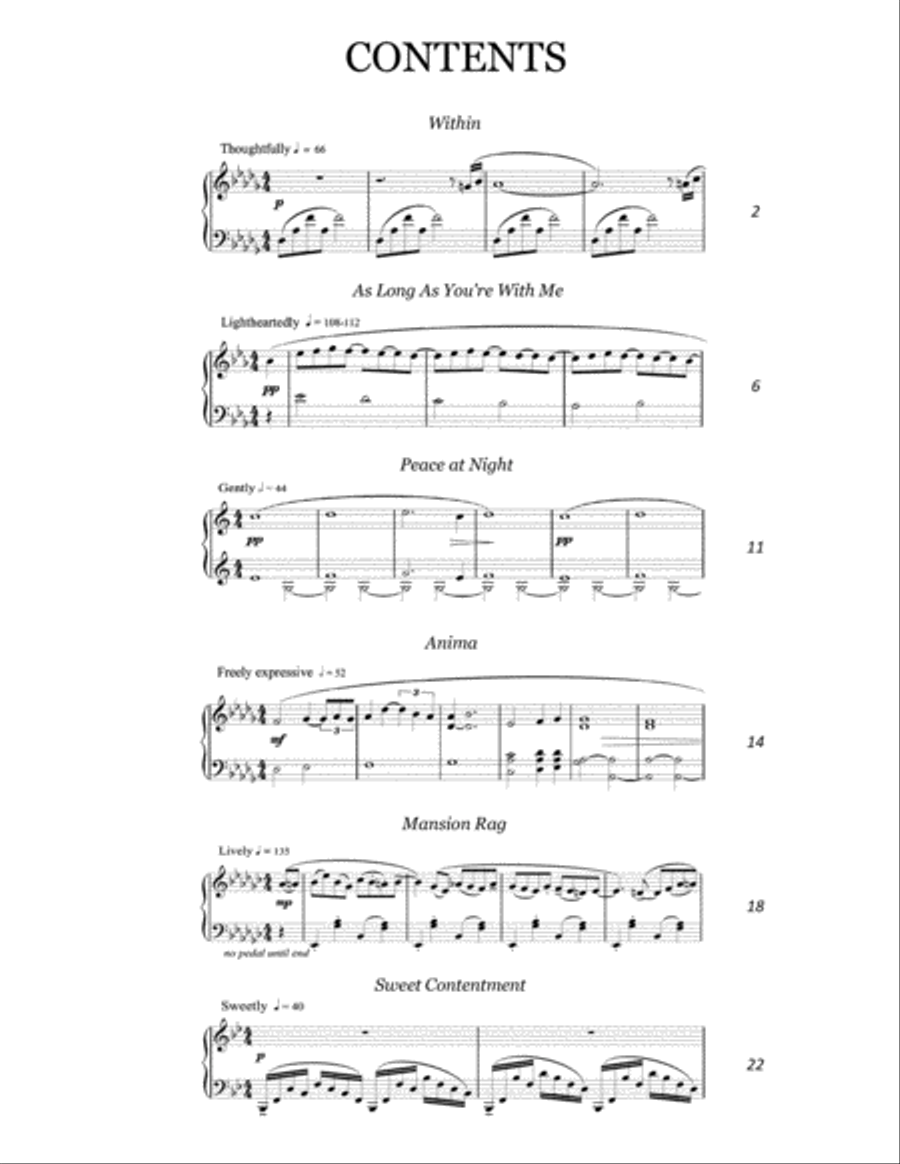 Justin Levitt Piano Solos - Within (Vol. I) Piano Solo scores gallery preview page 4